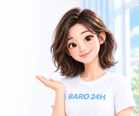 편안한 표정으로 설명하는 여성 3D 인물